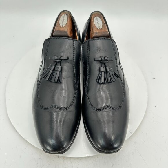 Gucci Men Sz UK 11 US 11.5 Black Leather Tassel Slip On Loafer Dress Shoes - Picture 1 of 12